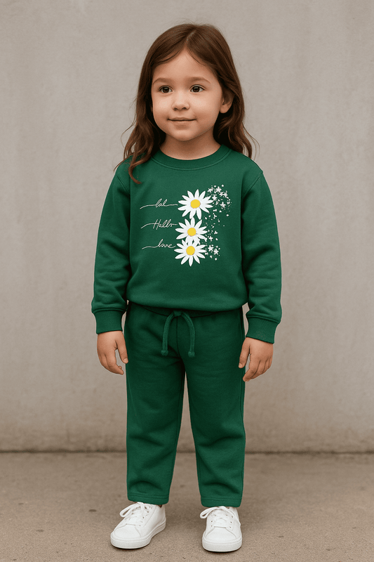 Green Sweatshirt & Trouser Set