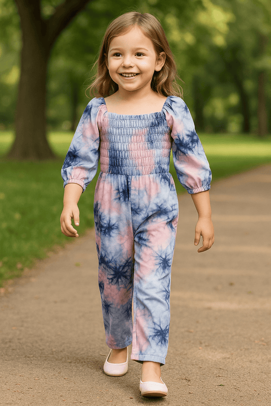 Pink Blue jumpsuit Suit