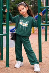 Green Sweatshirt & Trouser Set