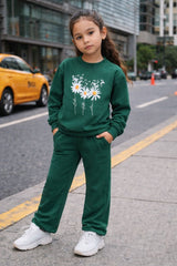 Green Sweatshirt & Trouser Set