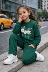 Green Sweatshirt & Trouser Set