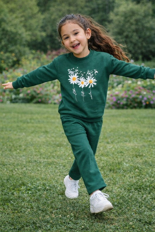 Green Sweatshirt & Trouser Set