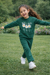 Green Sweatshirt & Trouser Set