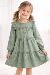 Green & Orange Frilly Frock