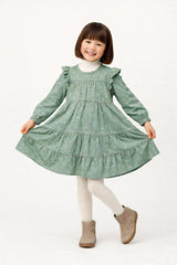 Green & Orange Frilly Frock