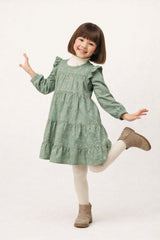 Green & Orange Frilly Frock