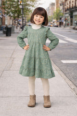Green & Orange Frilly Frock