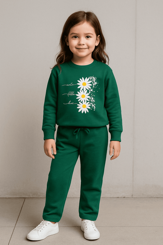 Green Sweatshirt & Trouser Set
