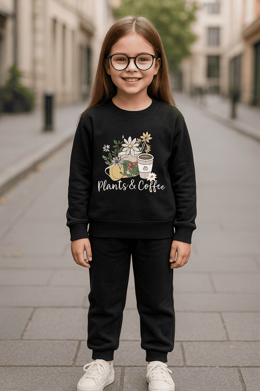 Black Sweatshirt & Trouser Set