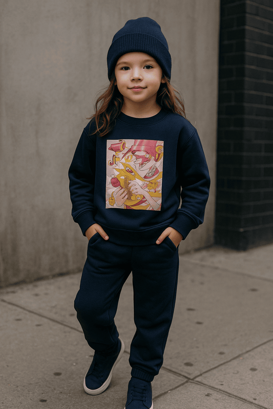 Black Sweatshirt & Trouser Set