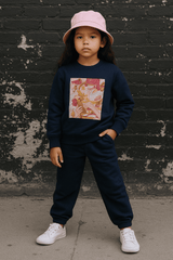 Black Sweatshirt & Trouser Set