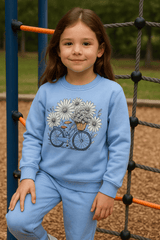 Sky Blue Sweatshirt & Trouser Set