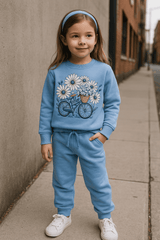 Sky Blue Sweatshirt & Trouser Set