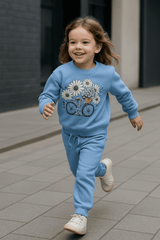 Sky Blue Sweatshirt & Trouser Set