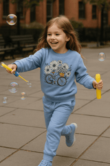 Sky Blue Sweatshirt & Trouser Set