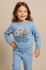Sky Blue Sweatshirt & Trouser Set