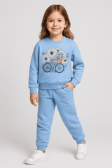 Sky Blue Sweatshirt & Trouser Set