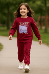 Maroon Sweatshirt & Trouser