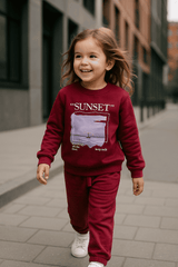 Maroon Sweatshirt & Trouser