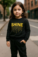 Shine Black Sweatshirt & Trouser