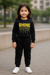 Shine Black Sweatshirt & Trouser