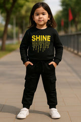 Shine Black Sweatshirt & Trouser