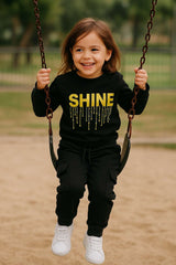 Shine Black Sweatshirt & Trouser