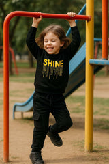 Shine Black Sweatshirt & Trouser