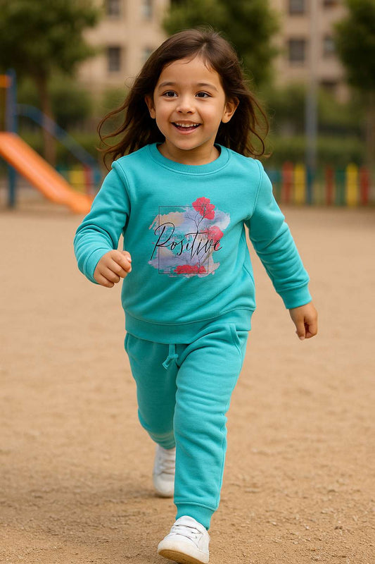 Blue Sweatshirt & Trouser Set