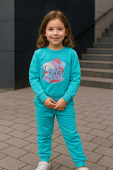 Blue Sweatshirt & Trouser Set