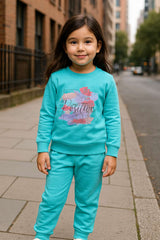 Blue Sweatshirt & Trouser Set