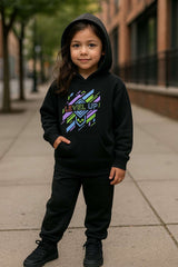 Kids Black Hoodie & Trouser
