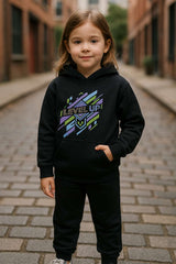Kids Black Hoodie & Trouser