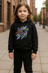 Kids Black Hoodie & Trouser