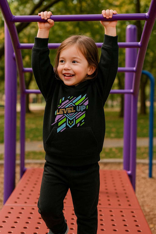 Kids Black Hoodie & Trouser