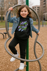 Kids Black Hoodie & Trouser