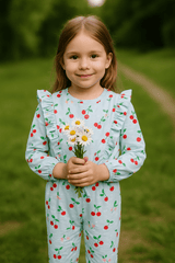 Ferozi Red Combination Suit