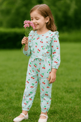 Ferozi Red Combination Suit