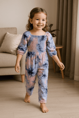 Pink Blue jumpsuit Suit