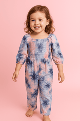 Pink Blue jumpsuit Suit