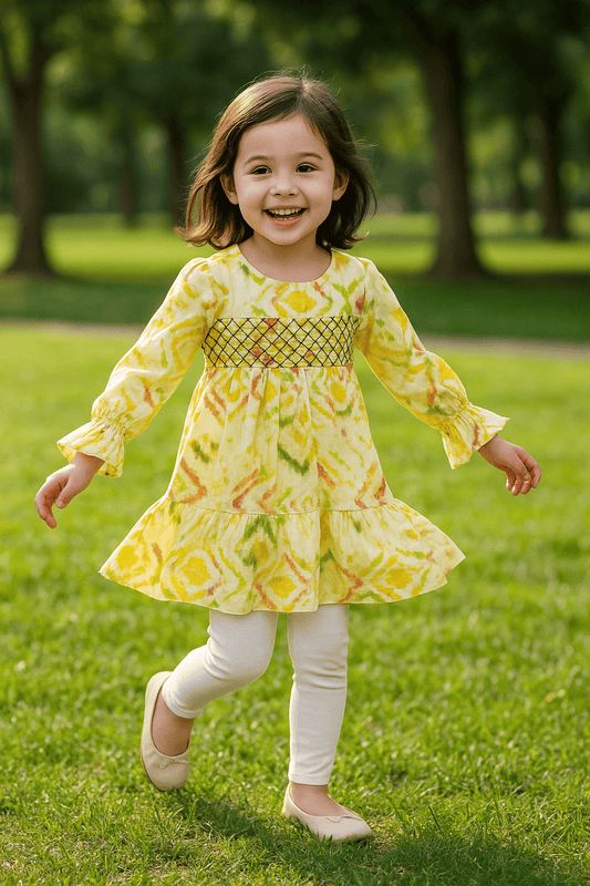 Yellow & Green Frock