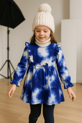 Blue & White Frilly Frock