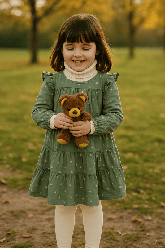 Green & Orange Frilly Frock