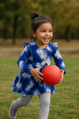 Blue & White Frilly Frock