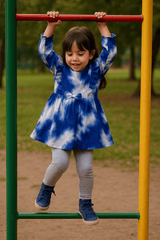 Blue & White Frilly Frock