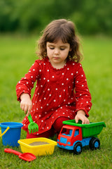 Maroon & White Frock