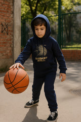 Blue Basketball Hoodie & Trouser